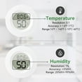 thumbnail image 3 of 3-Pack Mini Hygrometer & Thermometer, Indoor Outdoor Digital Humidity Meter Gauge Temperature, ℉/℃, for Home, Office, Reptile, Car, Greenhouse, Lab, Terrarium, Cellar.. A01 White, 3 of 6