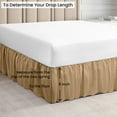 thumbnail image 5 of CCNY Dust Ruffled Style Bed Skirt Twin XL size Adjustable Elastic 9" Drop Length Microfiber Made Taupe Bedskirts, 5 of 6