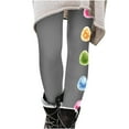 thumbnail image 2 of Lilgiuy Easter Day Workout Leggings for Women Girls Easter Colorful Eggs Printed Gym Slim Fit High Waisted Activewear Yoga Pants Trousers(Gray,L), 2 of 4