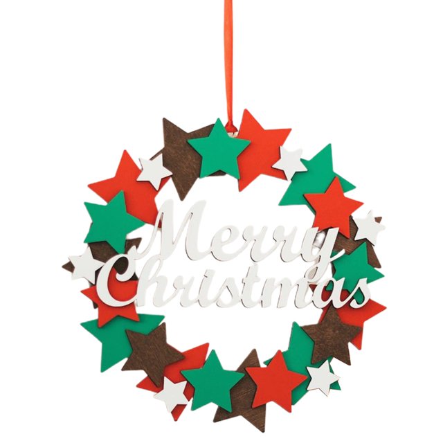 Señal De Bienvenida De Estrella De Navidad, Letrero Colgante De Puerta De Madera, Adornos, Colgador De Puerta Delantera, Suministros Para Fiesta En Casa, Regalo De Navidad Inevent HA038683-00