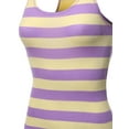 thumbnail image 4 of FashionOutfit Women's Basic Sleeveless Ribbed Racer-Back Wide Stripe Tight Fit Tank Top, 4 of 4