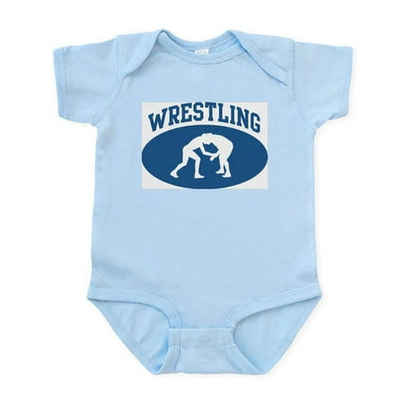 

CafePress - Wrestling (Blue Circle) Infant Bodysuit - Baby Light Bodysuit Size Newborn - 24 Months