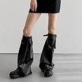 thumbnail image 4 of Jambières pour Dames Style de Rue Chaussettes Élastiques Réglables Chauffe-Pieds Manches Mode Confortable Travail Décontracté, 4 of 5