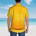 thumbnail image 6 of Xecao Yellow Lemon print Hawaiian shirt - a stylish short-sleeve button-down for men, perfect for casual beach and tropical outings., 6 of 9