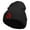 Black, variant on Fireman Embroidered 12 Inch Long Knitted Beanie - White OSFM