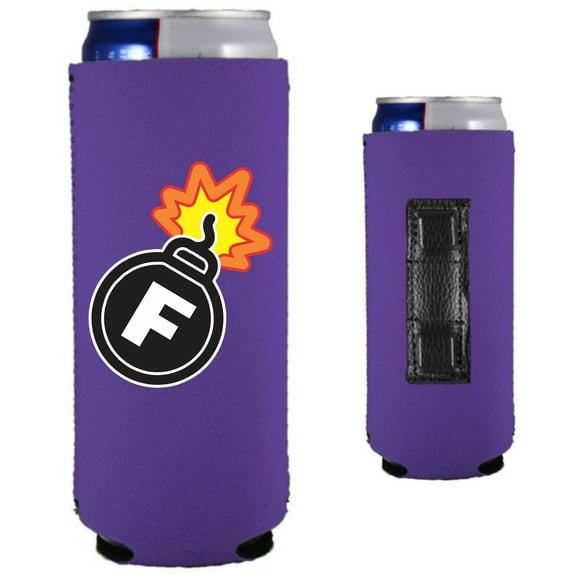 F Bomb Magnetic Slim Can Coolie (Purple)