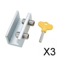 thumbnail image 1 of 3X cerradura de ventana corredera cerradura de tornillo de seguridad de Metal cerradura de seguridad prevención de caídas 3 piezas, 1 of 8