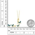 thumbnail image 2 of Gem Stone King 2.53 Ct London Blue Topaz 18K Yellow Gold Plated Silver Pendant and Earrings Jewelry Set, 2 of 4