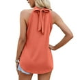 thumbnail image 5 of Njoeus Women's Tie Mock Neck Tank Tops Summer Sleeveless T-Shirts Dressy Blouse Halter Tops Casual Basic Tee Shirts S-XXL, 5 of 5