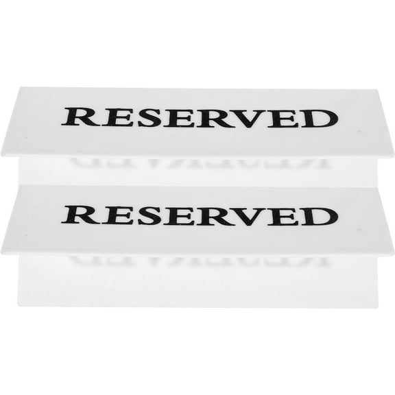 2 Pcs Acrylic Inverted Triangle Table Card Sign Dining Reserved Chair Signs for Wedding Chairs Decoración Boda