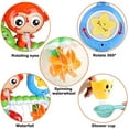 Girony Bath Toys for Toddler 1 2 3 Years Old Boys Girls,Lovely Monkey Caterpillar Bathtub Pool