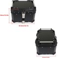 thumbnail image 7 of SEBLAFF 45L Motorcycle Top Case Tail Box with Backrest and Mounting Plate Hard Aluminum Alloy Watertightness Security Lock Against Theft Black Metal Motorcycle Trunk Tour Tail Box, 7 of 7