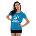 thumbnail image 4 of Save Chubby Mermaids Funny Manatees Womens Fitted Plus Size Graphic Tee Brisco Brands 2X, 4 of 4