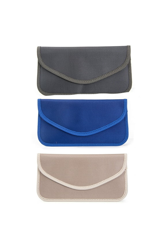 3 Pack Signal Blocking Bag, Techion RFID Bag Shield Pouch Wallet Case for Cell Phone and Car Key FOB, Privacy Protection, Anti-Hacking