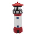 thumbnail image 1 of Kearding Luz alimentada por energía Solar, forma de faro impermeable, decoración de jardín, Sensor inteligente, lámpara giratoria de alto brillo, rojo blanco, 1 of 6