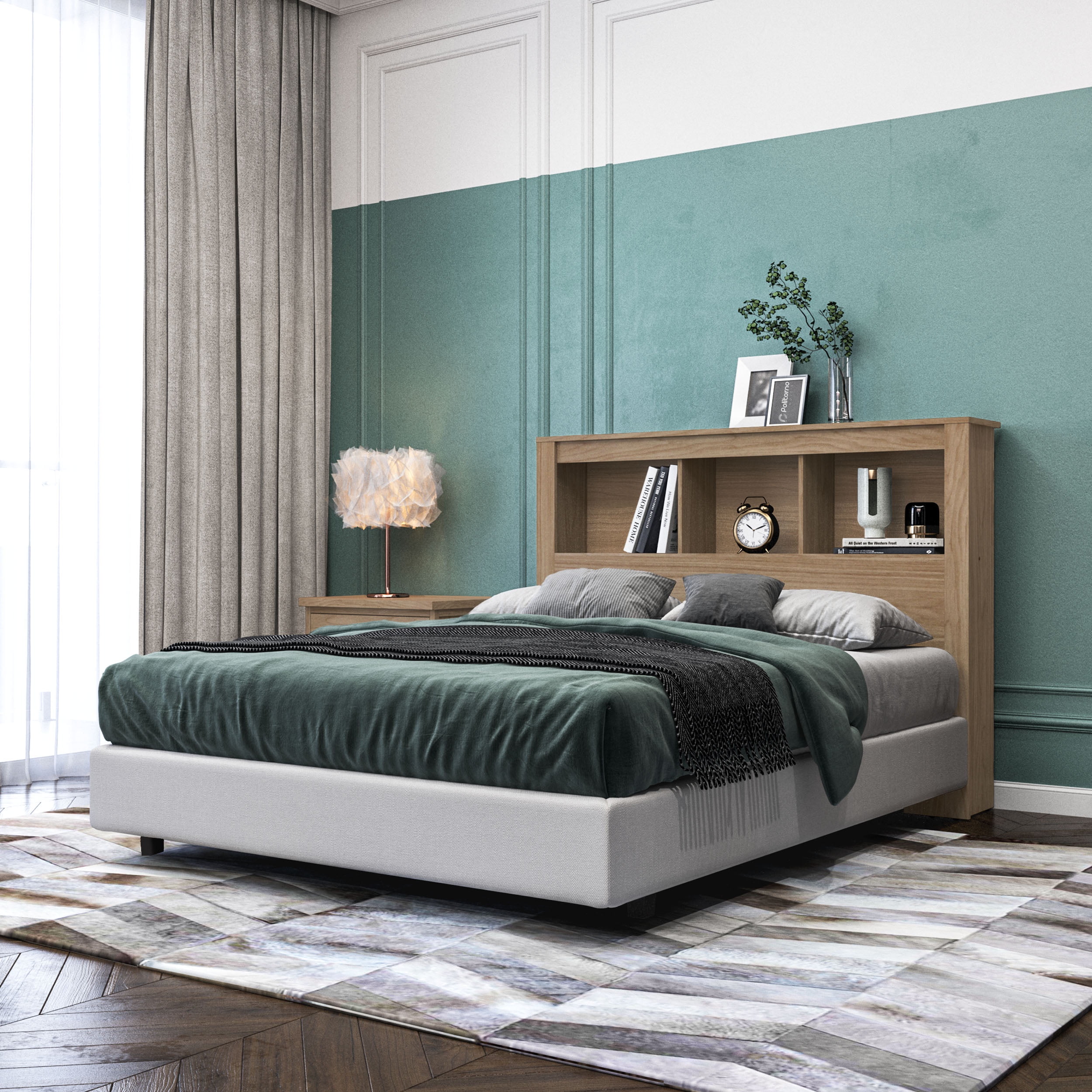 Polifurniture Madison Queen Size Bookcase Headboard