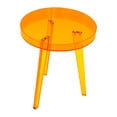 thumbnail image 3 of Acrylic Side Table, Freestanding End Table, Orange Side Table for Living Room, 3 of 11