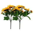 thumbnail image 3 of DEEPCRAFF 2-Pack Yellow Artificial Sunflower Bouquet Plastic Flowers for Indoor Home Decor and Floral Arrangements, 3 of 7