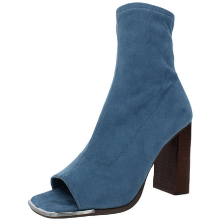 

Steve Madden Womens Reflex Faux Suede Open Toe Mid-Calf Boots