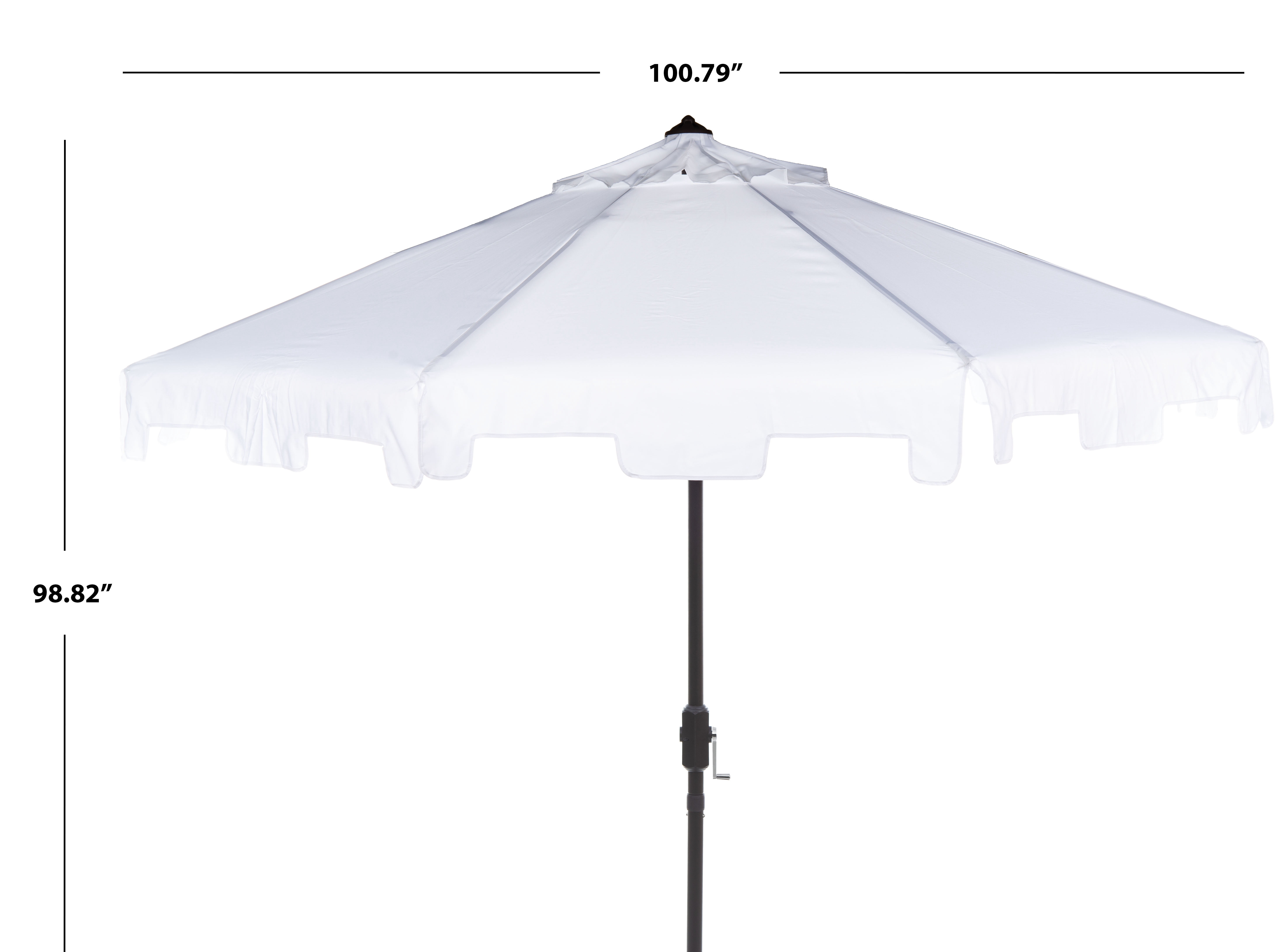Safavieh Zimmerman 9 ft. Aluminum Auto Tilt Crank Patio Umbrella