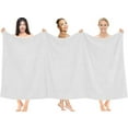thumbnail image 3 of RIVERSIDE Oversized Bath Sheet 1 Pack 40x80 Soft Cotton Absorbent Towel 600 GSM - White, 3 of 8