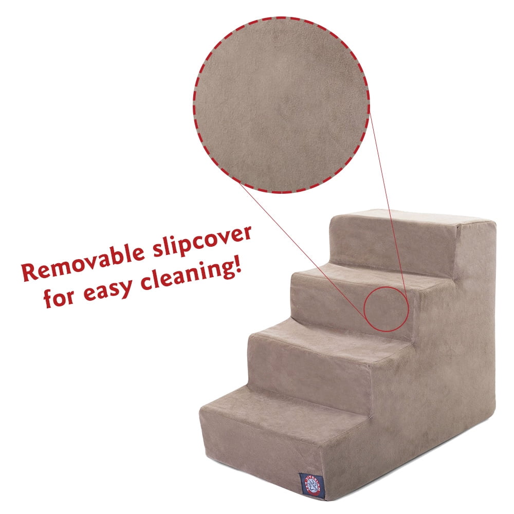 Majestic Pet Suede Pet Stairs 4 Steps Stone Machine Washable Removable Cover 24" x 16" x 20"