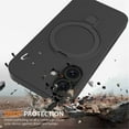 thumbnail image 6 of Magnetic Case for iPhone 16，Compatible with MagSafe Charging with Ring Stand  Heavy-Duty Protection Liquid Silicone Phone Case,Carbon Black,For iPhone 16, 6 of 6
