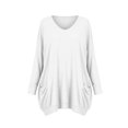 thumbnail image 5 of Nowekniz Women Crewneck Long Sleeve Tops, Lightweight Loose Sweatshirt Tunic Shirts with Pockets, Soft Casual Blouses Matching Leggings, Fashionable Fall Daily Wear Outfits, 5 of 5