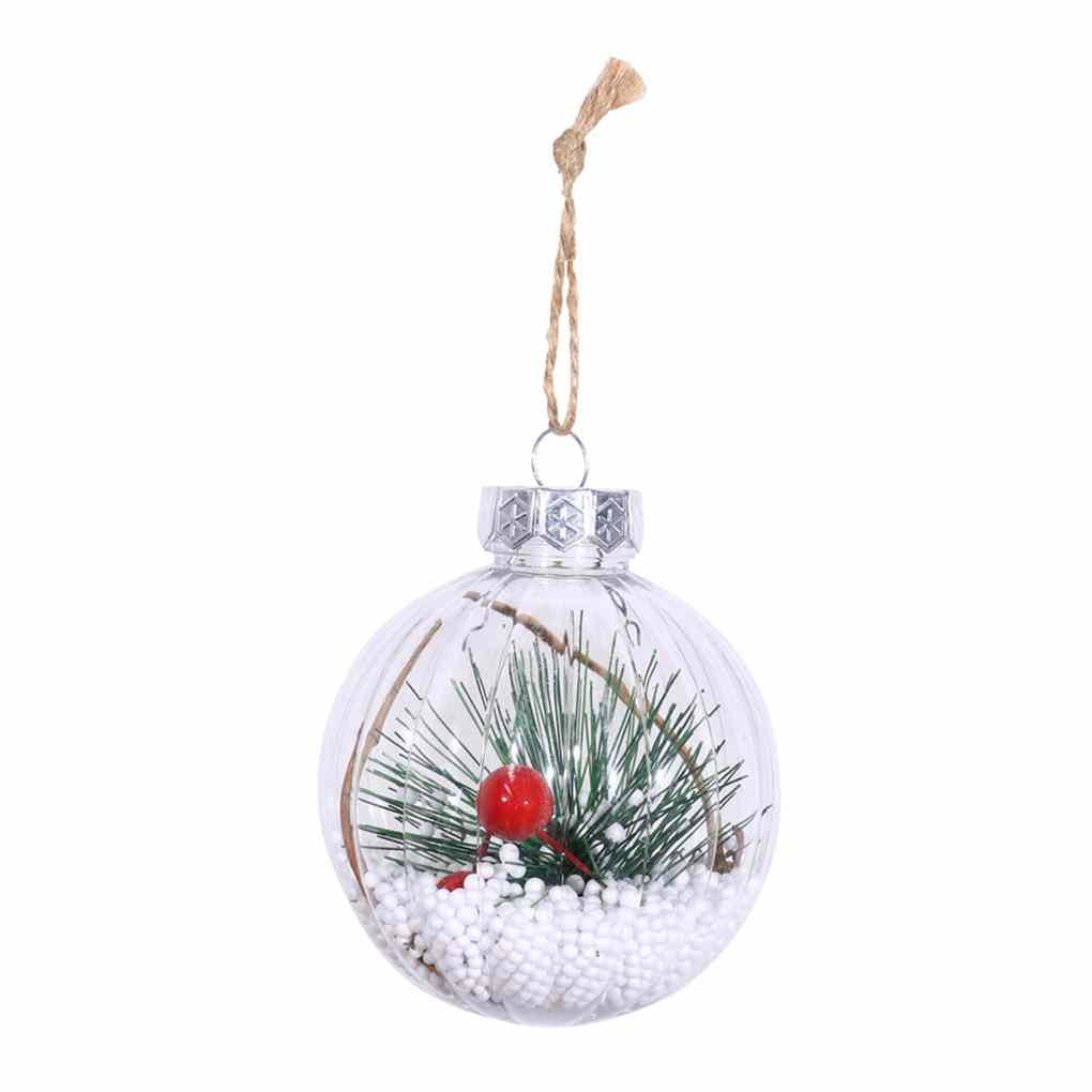 Clear Glass Heart Shaped Baubles Ball Fillable 9cm Christmas Decoration Ornament 