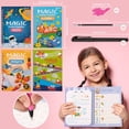 thumbnail image 2 of 4 Pcs Cahier d'Exercices de Magie avec Aide à la Prise, Recharges de Stylos, Mathématiques et Dessin, Alphabet et Chiffres, Ensemble de Cahier de Calligraphie, Impression de Traçage Réutilisable, Écriture Manuscrite pour Enfants d'Âge Préscolaire, 2 of 7