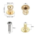 thumbnail image 2 of 5mm Head Dia. Knobs Pull Handle Zinc Alloy Light Gold 12Pack, 2 of 6