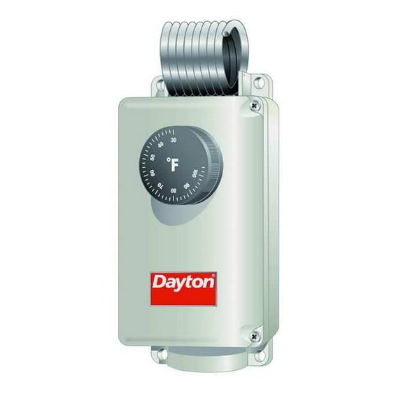 Dayton Mech Tstat,Heat or Cool,Plastic,110/30F 1UHH1