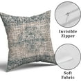 thumbnail image 6 of Grey Brown Ethnic Boho Pillow Covers 18X18 in Bohemian Carpet Vintage Gray Floral Decorative Couch Pillow Cases with Zipper Set of 2 Home Decor for Living Room Bedroom Bed Cushion Outdoor, 6 of 6