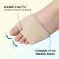 thumbnail image 5 of GIXUSIL Metatarsal Pads, Fabric Sleeve Pads with Gel Inserts, Ball of Foot Pain Relief Cushions for Sesamoiditis, Metatarsalgia, Neuroma for Men and Women - 1 Pairs (Small, Beige), 5 of 7