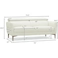 thumbnail image 2 of Gymax Modern Loveseat with Adjustable Headrest, White, 2 of 10