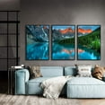 thumbnail image 3 of IDEA4WALL Framed Wall Art Print Set Norwegian Mountain & Forest at Sunset Nature Wilderness Photography Realism Rustic Scenic Colorful Ultra for Living Room, Bedroom, Office - 16"x24"x3 Black, 3 of 4