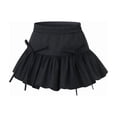 thumbnail image 4 of Fgnfyis Skirts for Girls Bow Ribbon Flutter Party Shorts Adorable Lightweight Skirt Girls Black 8-9 Years, 4 of 7