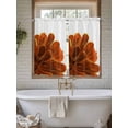 thumbnail image 7 of Tier Curtains 45 Inches Long, Burnt Orange Window Treatment Curtain Drapes, Sparkle Gold Stained Floral Flower Art Window Half Privacy Curtains for Bedroom Bathroom, 42"x45", 2 Panels, 7 of 7