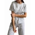thumbnail image 1 of Pyjama pour Femme 2 Pcs Ensemble de Pyjama en Mélange de Coton Gris P, 1 of 9