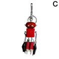 thumbnail image 1 of P'S Robot Pendant Keychain Cowhide Bag Pendant With Artifact Enamel Triangle Emblem Pendant One Piece Dropshipping, 1 of 1