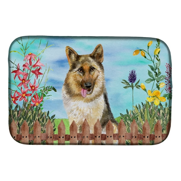 German Shepherd Spring Dish Drying Mat