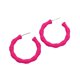 thumbnail image 1 of 1 par de pendientes de aro simples para mujer, estilo dulce, de moda, de acrílico, de color caramelo, color rosa neón. Código de producto: 62195, rosa neón., 1 of 5