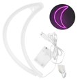 thumbnail image 2 of Moon Neon Sign Light Bedroom Party Bar Decor Lamp USB/Battery Powered Pink MF, 2 of 8