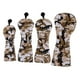 thumbnail image 2 of Juego de 4 fundas para palos de golf, fundas de madera para cabezas de driver, película protectora para mujeres con Camo Brown, 2 of 9
