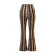 thumbnail image 4 of Pantalones acampanados elásticos de cintura alta con estampado bohemio para mujer, pantalones acampanados rectos informales y adelgazantes con estampado floral retro, 4 of 7
