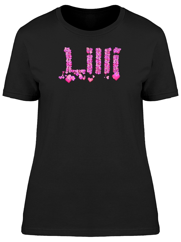 Smartprints Lilli Cool Pink Heart Name Tee Women's Image by Shutterstock