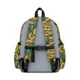 thumbnail image 3 of Sunflower and Leaf Black Pattern Backpack for School, Cute School Bag with Adjustable Shoulder Straps and Padded Back, 13.4"x11"x4.7", 3 of 5