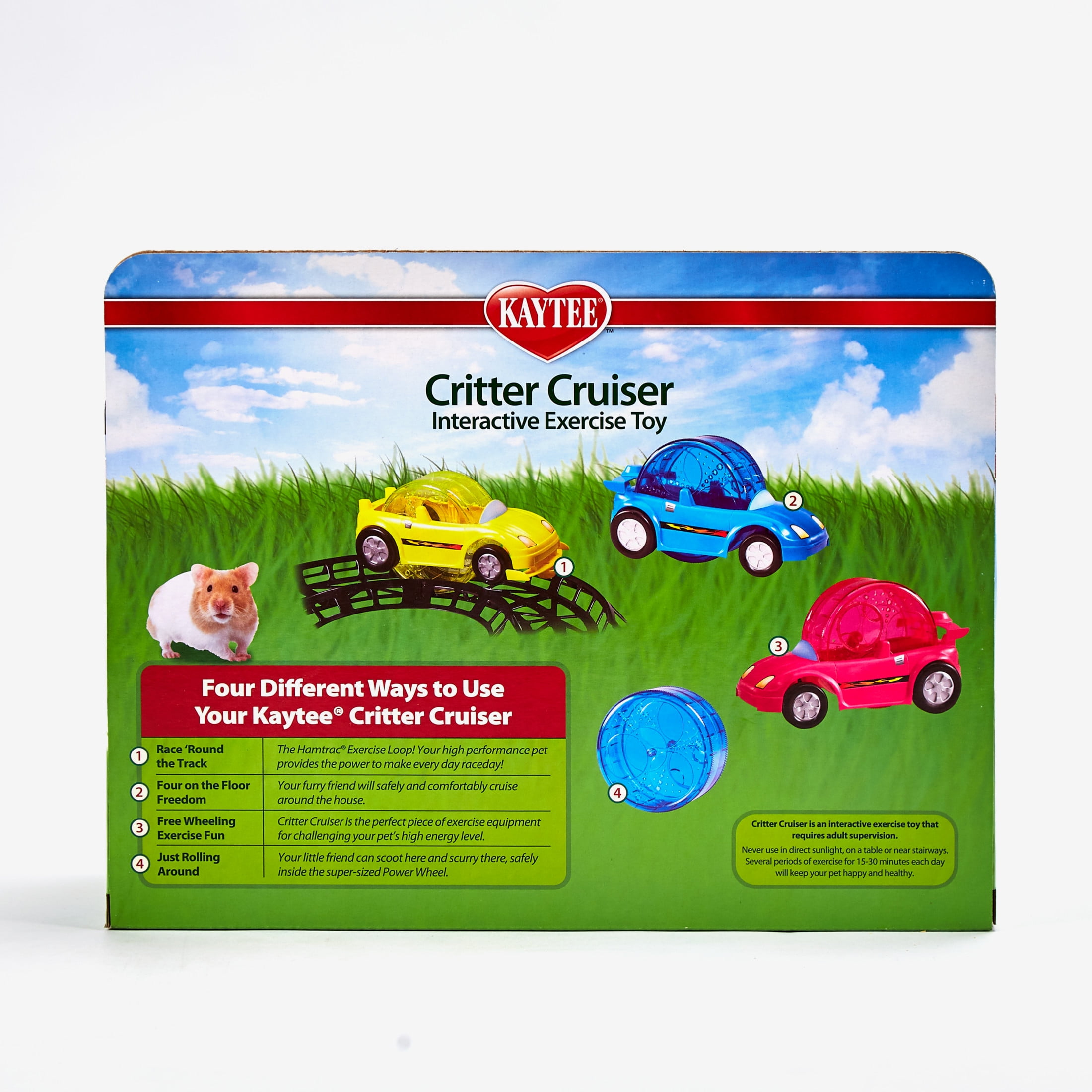 Kaytee Critter Cruiser for Hamster, Gerbil, Mouse, Dwarf Hamster and Other Small Animals, Plastic Exercise Wheel