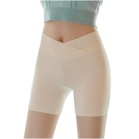 Bigersell Woman Underwear Cotton Clearance High Cut Underwear Women Bikini Panty Style P-1226 Spandex Thong Panties High Waisted Thong Briefs High Waist Women s Bikini Panties Beige L