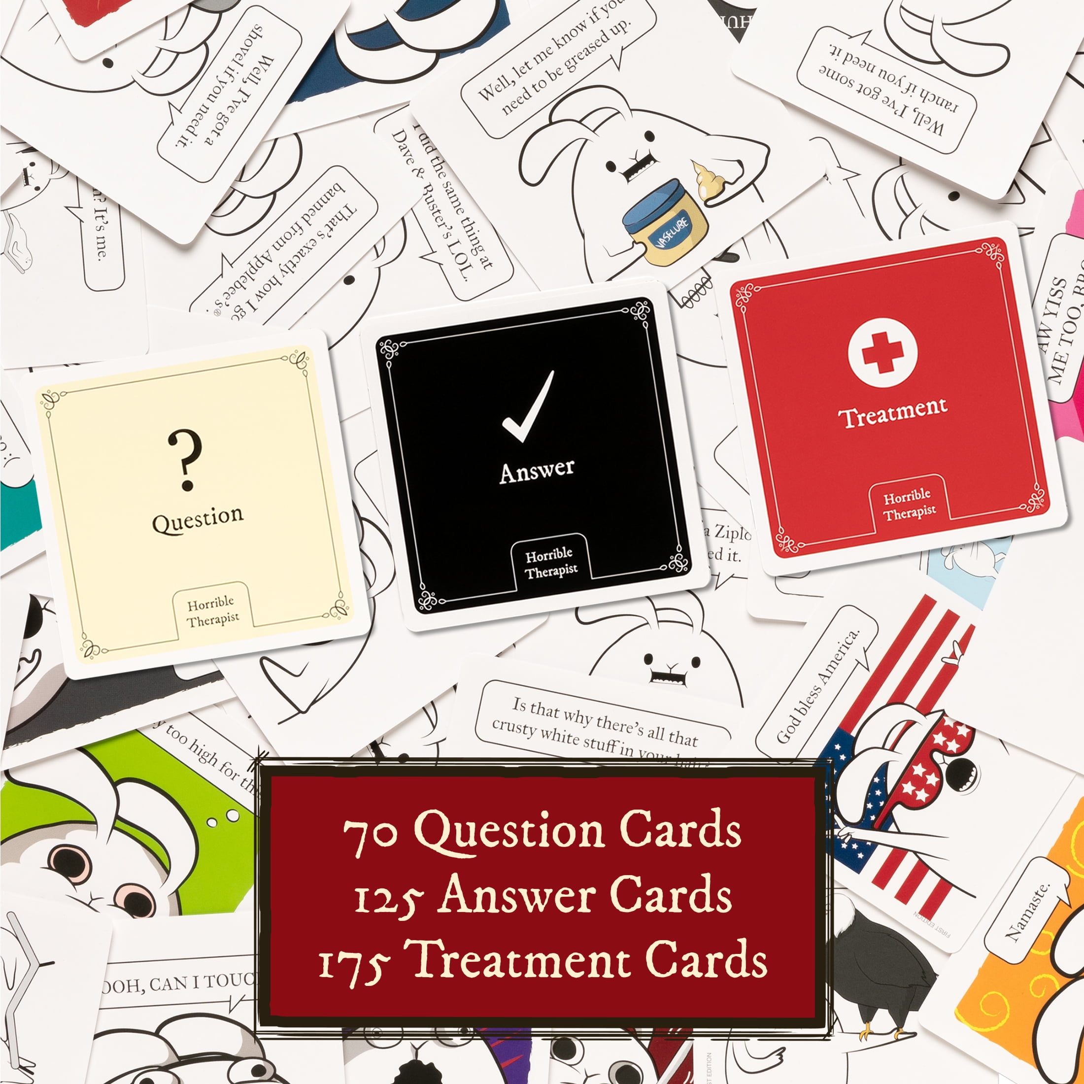 Horrible Therapist by Exploding Kittens: 3-8 Players - Ages 17+ - 15 Minutes to Play - Comic Building Card Game - Ideal for Party, Game Night